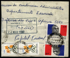 Cover Sent From "COLONIA SAN JUAN" (Santiago Del Estero) To Buenos Aires In MAR/1990, With INFLA Postage Of A215,... - Briefe U. Dokumente