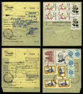 2 Postal Money Orders With Postmarks Of "PALMAR GRANDE" (Corrientes) For 20/SE And 10/FE/1983, And INFLA Postages... - Brieven En Documenten