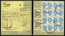 Postal Money Order Sent On 31/AU/1982 With Postmark Of "7631 - QUEQUEN", And INFLA Postage Of $26,000, VF Quality - Brieven En Documenten