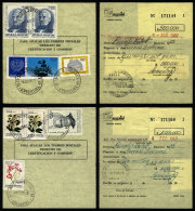 2 Postal Money Orders Sent On 6/AU/1982 And 4/FE/1983 From Suc. Adolfo Sourdeaux To Puente Batel, With Different... - Brieven En Documenten