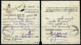 Postal Money Order Sent On 8/SE/1981 For $500,000, With Postmark Of "RADIOPOSTAL USHUAIA", VF Quality - Brieven En Documenten