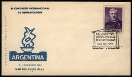 Cover With Cachet And Special Postmark Of The Intl. Congress Of Rheumatology In Mar Del Plata 4/DE/1965, VF Quality - Briefe U. Dokumente