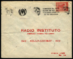 Cover Used In Buenos Aires On 1/JUN/1960, With Slogan Cancel Topic REFUGEES, VF Quality - Briefe U. Dokumente