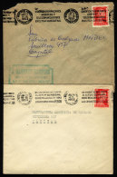 3 Covers Mailed In 1953, With Slogan Cancels Topic Perón, Peronism, Quinquennial Plan, VF Quality - Briefe U. Dokumente