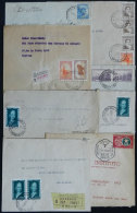 8 Covers Mailed Between 1952/1968 From Various Towns, Interesting Postages - Brieven En Documenten