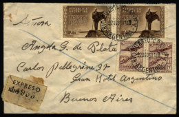 Express Cover Sent To Buenos Aires On 22/AU/1950 With Postmark Of "RIO CUARTO", Back Flap Missing - Brieven En Documenten