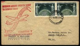 Cover Flown On FAMA Buenos Aires - New York First Flight Of 21/MAR/1950. - Briefe U. Dokumente