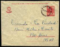 Stationery Envelope Sent To Buenos Aires On 20/JUL/1946 With Postmark Of "LA CAUTIVA - Cb.", VF Quality - Brieven En Documenten