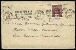 Cover Mailed On 26/JUL/1945, With Slogan Cancel "Protect Your Eyesight And That Of Others" (topic Blindness,... - Lettres & Documents