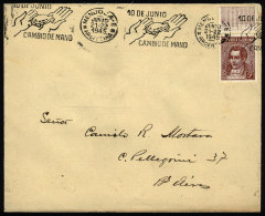 Cover Sent From Mendoza To Buenos Aires On 10/JUN/1945 With Very Nice Illustrated Slogan Cancel Topic Traffic... - Lettres & Documents