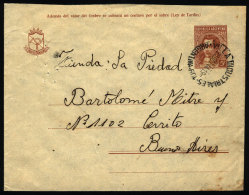 Stationery Envelope Sent To Buenos Aires On 25/OC/1944 With Postmark Of "VILLA INDUSTRIALES" (Buenos Aires), VF... - Briefe U. Dokumente