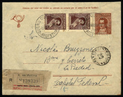 Registered Stationery Envelope Sent From "QUEMU QUEMU" (La Pampa) To Buenos Aires On 3/AU/1944, VF Quality - Brieven En Documenten