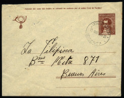 Cover Sent From "SANTA ELENA" (Entre Rios) To Buenos Aires On 12/MAY/1944, VF Quality - Lettres & Documents