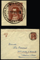 Stationery Envelope Sent From "SANTA TERESITA - PERGAMINO" (Buenos Aires) To Buenos Aires City On 27/MAR/1944, VF... - Lettres & Documents