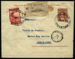 Cover Sent From "URIBURU" (La Pampa) To Buenos Aires On 4/MAR/1944, VF Quality - Briefe U. Dokumente