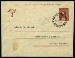 Stationery Envelope Sent To Buenos Aires On 13/FE/1944 With Postmark Of "REALICO" (La Pampa), VF Quality - Lettres & Documents