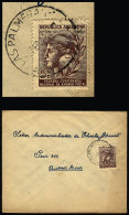 Cover Sent From LAS PALMERAS (Santa Fe) To Buenos Aires In FE/1944, VF Quality - Lettres & Documents