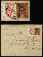 Stationery Envelope Posted On 3/DE/1943 With Postmark Of "LAS FLORES" (Buenos Aires), VF Quality - Brieven En Documenten