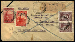 Registered Airmail Cover Posted On 3/JUL/1939 To Buenos Aires With Postmark Of "YACIMIENTOS PETROLIFEROS" (Chubut),... - Lettres & Documents