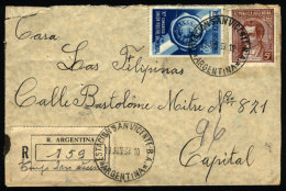 Registered Cover Mailed From "ESTACION SAN VICENTE" (Buenos Aires) To Buenos Aires City On 19/JUN/1939, VF Quality - Lettres & Documents