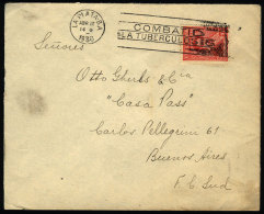 Cover Sent From La Plata To Buenos Aires On 17/AP/1936, With Slogan Cancel Topic TUBERCULOSIS, VF Quality - Brieven En Documenten