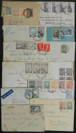45 Covers And Postcards Mailed Between 1936/1958, Postages With Stamps Of The Proceres & Riquezas I, Wide Range... - Lettres & Documents