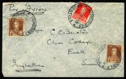 Airmail Cover Mailed On 31/OC/1933 With Postmark Of "CONCORDIA" (Entre Rios) To England, With Postage Rate Of $0.07... - Lettres & Documents
