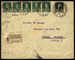 Registered Cover Sent From "CHASCOMUS" To General Belgrano (Buenos Aires) On 21/JUN/1929 - Lettres & Documents