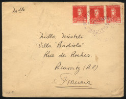 Cover With Violet Postmark Of BELLOCQ (Buenos Aires) To Biarritz (France) On 7/OC/1928, VF Quality - Brieven En Documenten