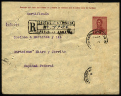 Registered Stationery Envelope With Postmark Of "SANTA LUCIA - Crr" Sent To Buenos Aires On 18/NO/1922, VF Quality... - Brieven En Documenten
