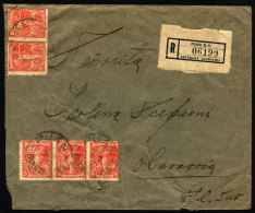 Registered Cover Sent From "PUAN" (Buenos Aires) To Olavarria On 22/JUN/1922. - Lettres & Documents