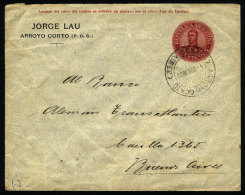 Stationery Envelope Sent From "ARROYO CORTO" (Buenos Aires) To Buenos Aires City On 4/NO/1909, VF Quality - Brieven En Documenten