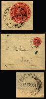 Stationery Envelope Sent From Las Flores To Adrogué On 5/NO/1904, With Interesting Backstamp "ESTAF.... - Brieven En Documenten