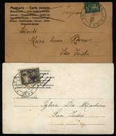 2 Illustrated Postcards Mailed On 12/JUL And 10/NO/1904 With Postmark Of "SAN YSIDRO", VF Quality - Briefe U. Dokumente