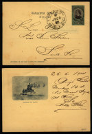 Postal Card Illustrated On Back With View Of The Battleship San Martín, Used On 26/JUN/1904, With A Fold At... - Briefe U. Dokumente