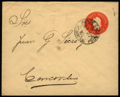 Stationery Envelope Mailed On 27/SE/1900 With Postmark Of "MONTE CASEROS" (Corrientes), To Concordia, VF Quality - Briefe U. Dokumente