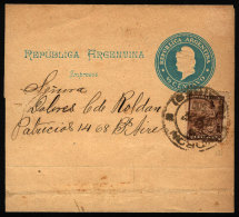 Wrapper Mailed In 1900 With Postmark Of "MORON", VF Quality - Lettres & Documents