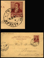 Postal Card Sent From  "Gral ALVEAR" (Buenos Aires) To Bremen (Germany) In DE/1898 - Lettres & Documents