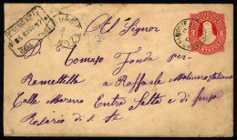 Stationery Envelope Sent To Rosario On 2/MAY/1887 With Circular Cancel Of "BARRACAS AL NORTE", Returned To Sender,... - Briefe U. Dokumente