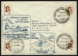 Cover Mailed On 23/SE/1974, With Postmarks Of The MARAMBIO Antarctic Base, VF Quality - Brieven En Documenten