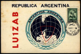 QSL Card Mailed On 20/OC/1972, With Postmark Of The TTE. MATIENZO Antarctic Base, VF Quality - Lettres & Documents