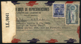 Airmail Cover Sent From Caracas To Rio De Janeiro On 12/AP/1943, Censored At Left, VF! - Venezuela
