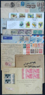 About 14 Covers Of Varied Countries And Countries, Also A Fonopost Record Of USA And French Document With Revenue... - Sonstige & Ohne Zuordnung