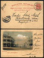 1p. Postal Card Illustrated On Back With View Of "Loveday Street", Sent From Johannesburg To Germany On 14/AP/1898,... - Transvaal (1870-1909)