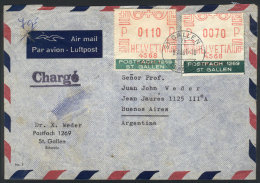 Airmail Cover Sent From St.Gallen To Argentina On 8/AU/1961, Franked With Variable Value Stamps, VF! - Other & Unclassified