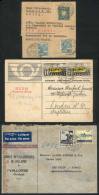 Cover + Wrapper + Postal Card Sent To Brazil And England Between 1933 And 1943, Very Interesting. The Card Is... - Other & Unclassified