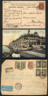 Postcard + Front Of Cover Sent To Austria In 1906 And 1936 Respectively, Interesting! - Andere & Zonder Classificatie