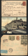 Postcard + Front Of Cover Sent To Austria In 1906 And 1936 Respectively, Interesting! - Autres & Non Classés