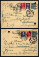 2 Uprated Postal Cards Sent From Bucaresti To Lisboa In MAR/1941, With Filing Holes, Else VF Quality! - Autres & Non Classés