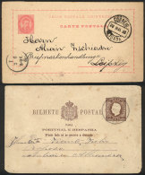 2 Postal Cards Used In 1886 And 1888, The Latter Sent To A German Stamp Dealer, VF Quality! - Other & Unclassified